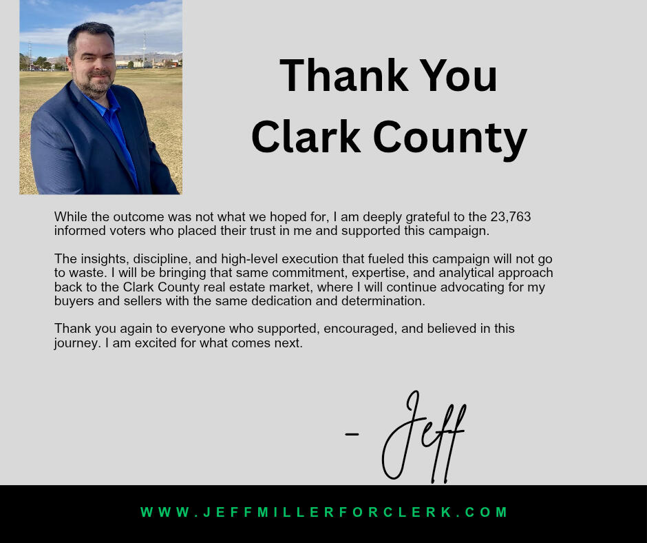 Jeff Miller, candidate for Clark County Clerk 2026 - Las Vegas Marriage Guide Jeff Miller for Clark County Clerk 2026 | How to Get Las Vegas Marriage License